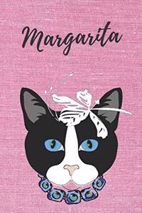 personalisiertes Notizbuch Katze / Journal / Malbuch / Tagebuch / Kritzelbuch / DIN A5 / Geschenk Margarita