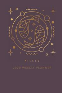 Pisces 2020 Weekly Planner (Burgundy)