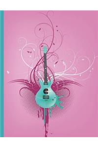 Funky Guitar Blank Sheet Music Notebook