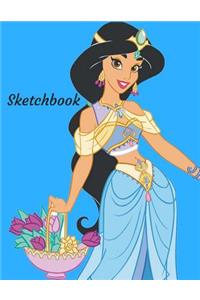 Sketchbook: Cute Cartoon Sketchbook for Children: 100+ Pages of 8.5 X11 Large Blank Sketch Book for Drawing or Doodling, Sketchpad for Kids, Cute Sketchbooks, S