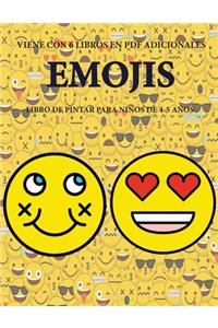 Libro de pintar para niños de 4-5 años. (Emojis)