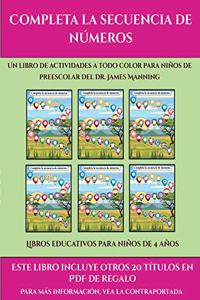 Libros educativos para niños de 4 años (Completa la secuencia de números)