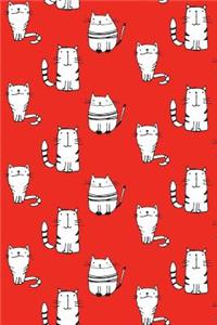 Bullet Journal Notebook for Cat Lovers Sketchy Cats Pattern 6