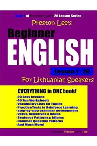 Preston Lee's Beginner English Lesson 1 - 20 For Lithuanian Speakers