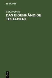 eigenhändige Testament