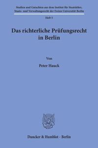Das Richterliche Prufungsrecht in Berlin