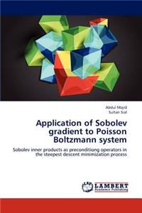 Application of Sobolev gradient to Poisson Boltzmann system