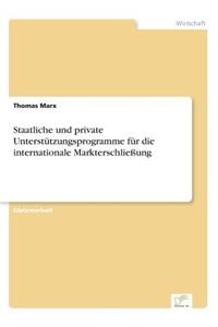 Staatliche und private Unterstützungsprogramme für die internationale Markterschließung