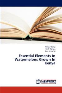 Essential Elements In Watermelons Grown In Kenya