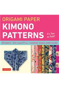 Origami Paper - Kimono Patterns - Small 6 3/4 - 48 Sheets