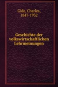 Geschichte der volkswirtschaftlichen Lehrmeinungen