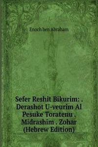 Sefer Reshit Bikurim: . Derashot U-veurim Al Pesuke Toratenu . Midrashim . Zohar (Hebrew Edition)