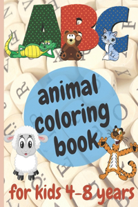 ABC animal coloring book for kids 4-8 years