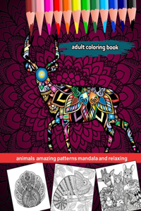 adult coloring book animals amazing patterns mandala and relaxing