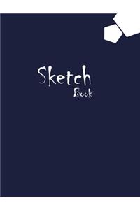 Sketchbook Large 8 x 10 Premium, Uncoated (75 gsm) Paper, Navy Cover