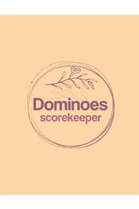 Dominoes Scorekeeper: Mexican Train, Chicken Foot Game Score Sheets Notepad Book