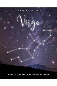 Virgo July 2019 - June 2020 Weekly + Monthly Academic Planner