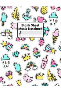 Blank Sheet Music Notebook