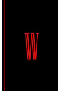 Monogram Letter W Journal