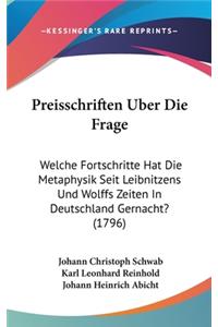 Preisschriften Uber Die Frage