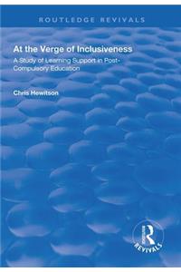 At the Verge of Inclusiveness: A Study of Learning Support in Post-Compulsory Education