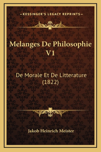 Melanges De Philosophie V1