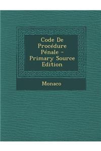 Code de Procedure Penale