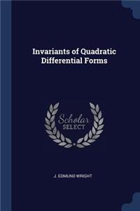 Invariants of Quadratic Differential Forms