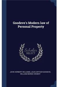 Goodeve's Modern Law of Personal Property