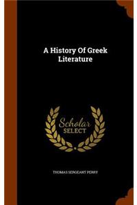 A History Of Greek Literature