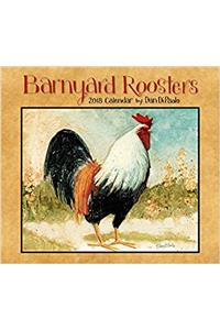 Barnyard Roosters 2018 Deluxe Wall Calendar