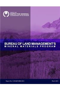 Bureau of Land Management Mineral Materials Program