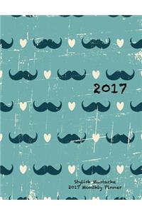 Stylish Mustache 2017 Monthly Planner
