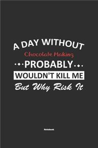 A Day Without Chocolate Making Probably Wouldn't Kill Me But Why Risk It Notebook