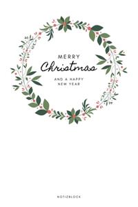 Merry Christmas and a happy New Year Notizblock