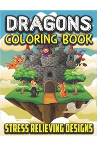 Dragons Coloring Book Stress Relieving Designs