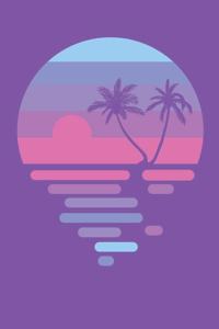 vaporwave aesthetic relax sunset palm