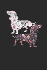 Seamless Flowers Dachshund