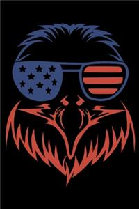 Patriotic Bold Eagle Notebook Journal