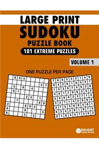 Large Print Sudoku Puzzle Book Extreme
