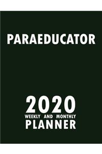 Paraeducator 2020 Weekly and Monthly Planner