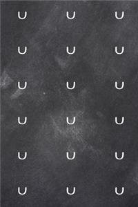 2020 Weekly Planner Monogram U Pattern Monogram U Chalkboard 134 Pages