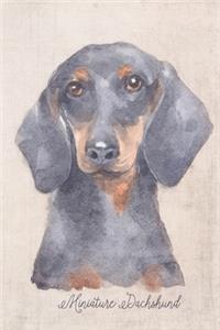 Miniature Dachshund Dog Portrait Notebook