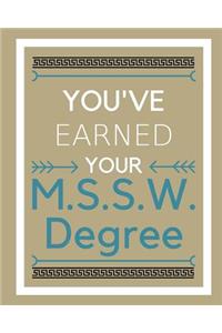 You've earned your M.S.S.W. Degree