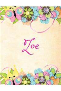 Zoe: Personalized Name Journal Composition Notebook