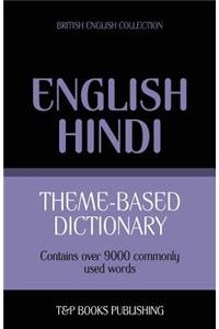 Theme-based dictionary British English-Hindi - 9000 words