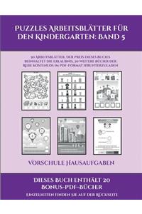 Vorschule Hausaufgaben (Puzzles Arbeitsblätter für den Kindergarten