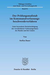 Der Prufungsmassstab Im Kommunalverfassungsbeschwerdeverfahren