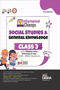 Olympiad Champs Social Studies & General Knowledge Class 3 with Chapter-wise Previous 8 Year (2015 - 2022) Questions 3rd Edition | Complete Prep Guide with Theory, PYQs, Past & Practice Exercise | Disha Experts