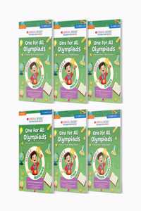 Oswaal One For All Olympiad Previous Years' Solved Papers Class 2 (Set of 6 Books) Maths, English, Science, Reasoning, Cyber & General Knowledge (For 2025 Exam)